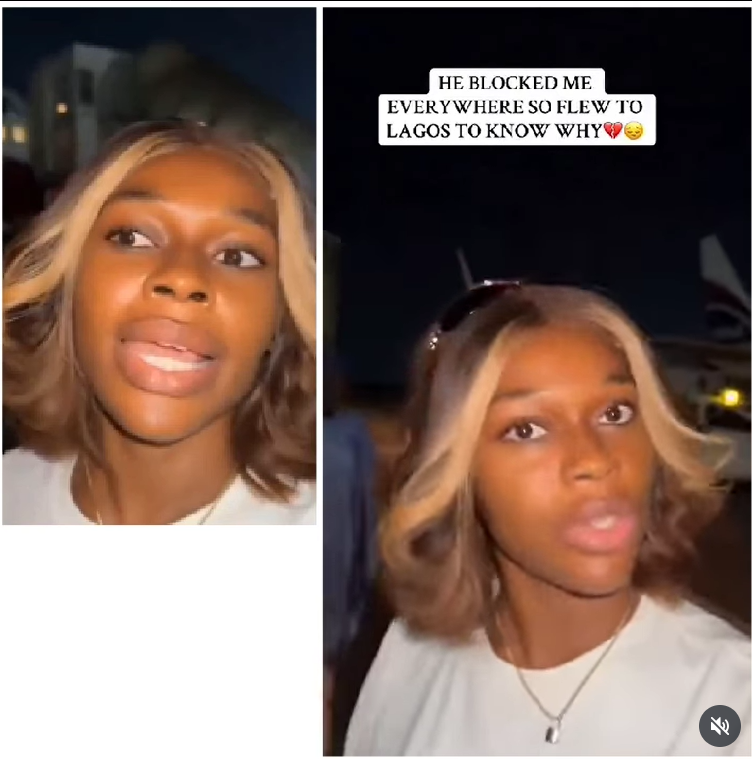 Nigerian lady flies to Lagos to confront lover after he blocked her on all social media platforms