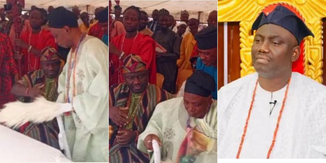 Awkward Moment in Ibadan as Olubadan Allegedly Ignores Alaafin’s Handshake at Public Event (Video)